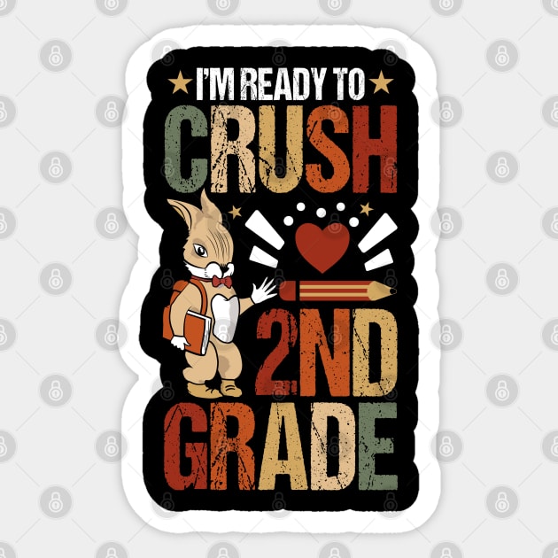 I'm Ready To Crush first grade Back To School Cute Rabbit Sticker by Tesszero